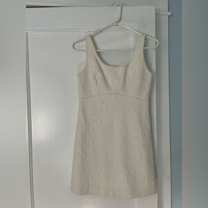 Zara Cream Textured Sleeveless Midi Dress